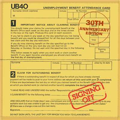 アルバム/Signing Off/UB40