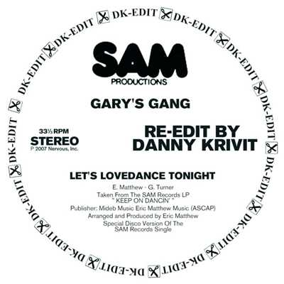アルバム/Let's Lovedance Tonight - Danny Krivit Re-Edit/Gary's Gang