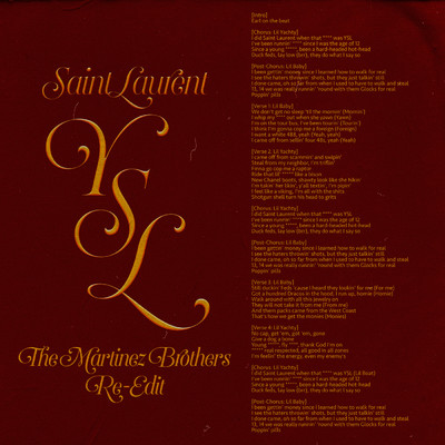SaintLaurentYSL (Clean) (featuring Lil Baby／The Martinez Brothers Re-Edit)/リル・ヨッティ