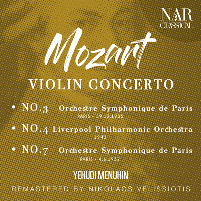 アルバム/MOZART: VIOLIN CONCERTO No.3, No.4, No.7/Yehudi Menuhin