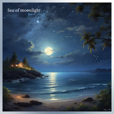 Serene lunar reflection on the sea/Classy Moon