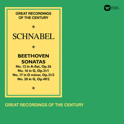 Beethoven: Piano Sonatas Nos 12, 16, 17 ”The Tempest” & 20/Artur Schnabel