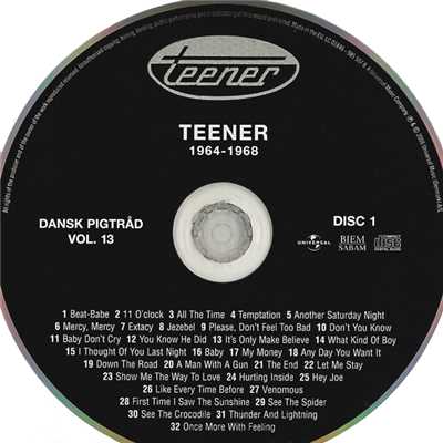 Teener - Dansk Pigtrad Vol 13 1964 - 1968/Various Artists
