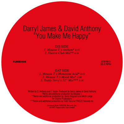 You Make Me Happy (Mousse T.'s Anthem Mix)/Darryl James／DAVID ANTHONY