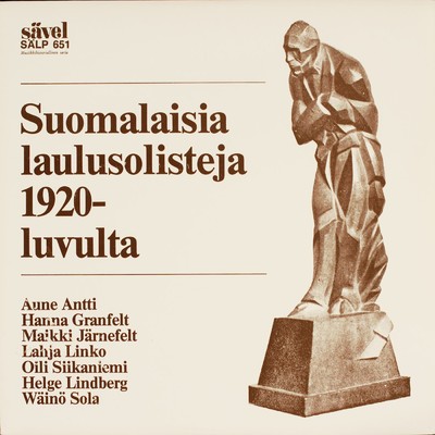 Suomalaisia laulusolisteja 1920-luvulta/Various Artists