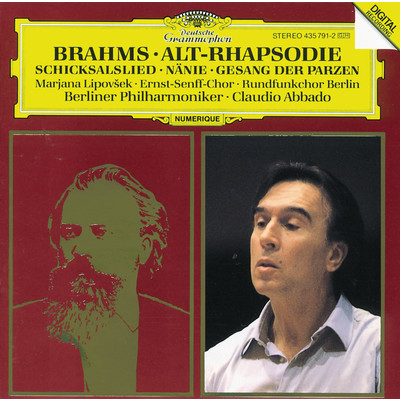 シングル/Brahms: アルト・ラプソディ 作品53/マリヤーナ・リポヴシェク／エルンスト・ゼンフ合唱団／ベルリン・フィルハーモニー管弦楽団／クラウディオ・アバド