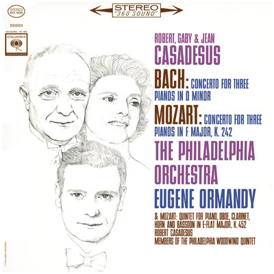 Mozart: Concerto for 3 Pianos & Quintet - Bach: Concerto for 3 Pianos (Remastered)/Eugene Ormandy