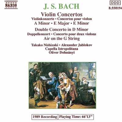 J.S. バッハ: ヴァイオリン協奏曲 ホ長調 BWV 1042 - III. Allegro assai/西崎崇子(ヴァイオリン)／カペラ・イストロポリターナ／オリヴェル・ドホナーニ(指揮)
