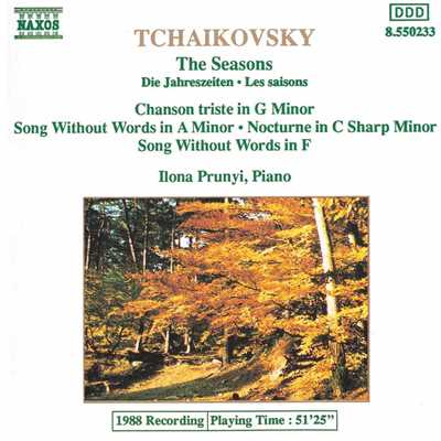 チャイコフスキー:  四季／ 悲しい歌／ 無言歌／ 夜想曲/イロナ・プルニ(ピアノ)