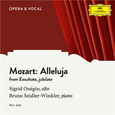シングル/Mozart: Exsultate, jubilate, K.165 - Alleluja/Sigrid Onegin／ブルー・ザイトラー・ヴィンクラー