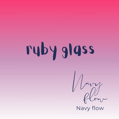ruby glass/Navy flow