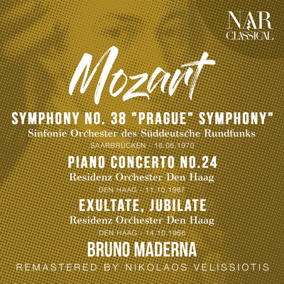 アルバム/MOZART: SYMPHONY No.  38 ”Prague” Symphony”, PIANO CONCERTO No. 24, EXULTATE, JUBILATE/Bruno Maderna