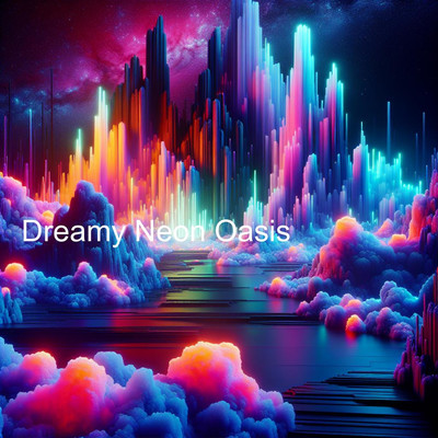Dreamy Neon Oasis/Neon Soundwave Symphony