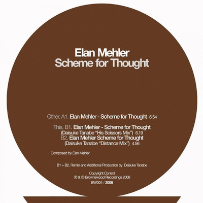 シングル/Scheme for Thought (Daisuke Tanabe's His Scissors Mix)/Elan Mehler