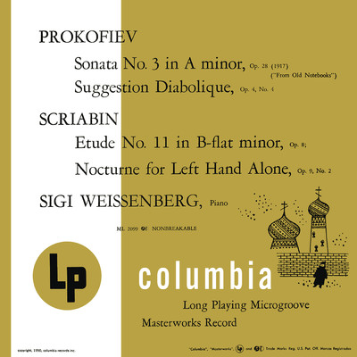 アルバム/Piano Music of Prokofiev, Scriabin & Rachmaninoff/Alexis Weissenberg