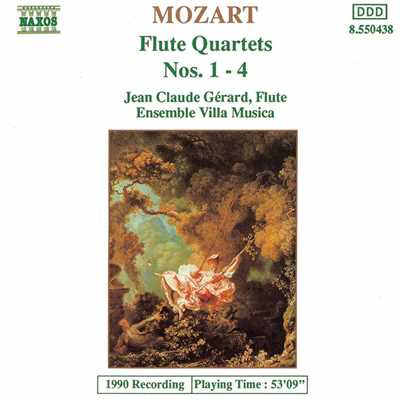 モーツァルト: フルート四重奏曲第1番 - 第4番/ジャン・クロード・ジェラール(フルート)／ヴィラ・ムジカ・アンサンブル