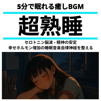 アルバム/超熟睡-5分で眠れる癒しBGMセロトニン脳波 - 精神の安定, 幸せホルモン増加の睡眠音楽, 自律神経を整える/睡眠音楽 Deep Sleep