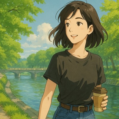 アルバム/川辺にほどける記憶 - LoFi Hip Hop 福井の初夏散歩、川沿いと街並みと断崖と、エモい作業用BGM/Lo-Fi Yukari