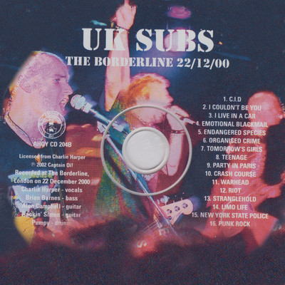 Tomorrow's Girls (Live, The Borderline, London, 22 December 2000)/UK Subs
