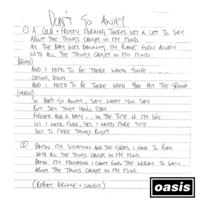 シングル/Don't Go Away (Mustique Demo)/Oasis