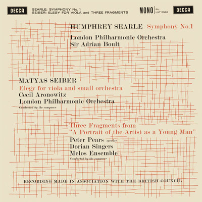 Searle: Symphony No. 1; Sieber: Elegy; Three Fragments (Adrian Boult - The Decca Legacy I, Vol. 16)/ロンドン・フィルハーモニー管弦楽団／サー・エイドリアン・ボールト