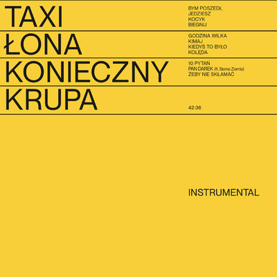 TAXI INSTRUMENTAL/Lona／Andrzej Konieczny／Kacper Krupa