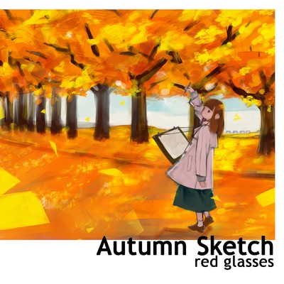 Autumn Sketch/red glasses