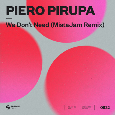 We Don't Need (MistaJam Extended Remix)/Piero Pirupa