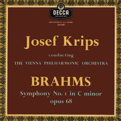 Brahms: Symphony No. 1/ウィーン・フィルハーモニー管弦楽団／ヨーゼフ・クリップス