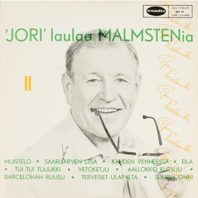 Jori laulaa Malmstenia 2/Georg Malmsten