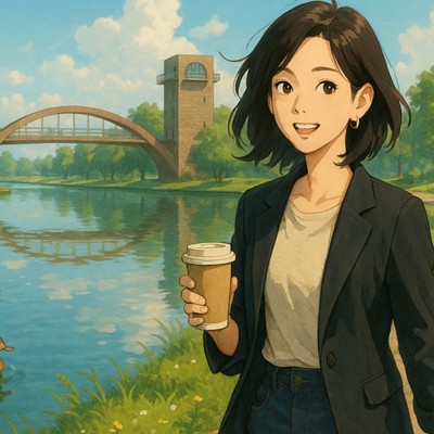 アルバム/カモと歩く静けさ - LoFi Hip Hop 富山の初夏、水音に染まる街の音散歩、アンビエントな作業用BGM/Lo-Fi Yukari