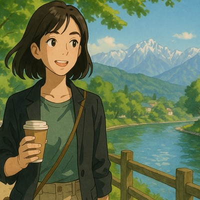アルバム/光と山と川の午後 - LoFi Hip Hop 富山の初夏、水音に染まる街の音散歩、アンビエントな作業用BGM/Lo-Fi Yukari