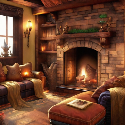 Fireplace Livingroom/HarmonyHaven