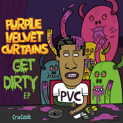 Get Dirty/Purple Velvet Curtains