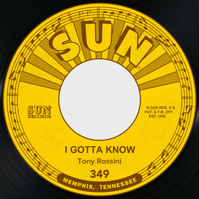 アルバム/I Gotta Know ／ Is It Too Late/Tony Rossini