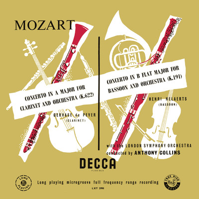 Mozart: Symphony No. 33; Minuet, KV 334; Clarinet Concerto; Bassoon Concerto (Anthony Collins Complete Decca Recordings, Vol. 1)/アンソニー・コリンズ