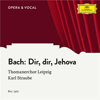 シングル/J.S. Bach: Dir, dir, Jehova will ich singen, BWV 452/ライプツィヒ聖トーマス教会聖歌隊／ヘルムート・ヴァルヒャ／Karl Straube