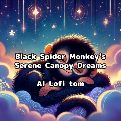 Black Spider Monkey's Serene Canopy Dreams/AI Lofi tom