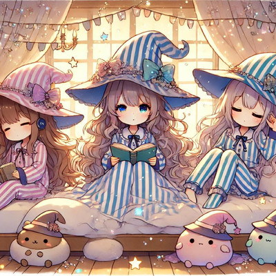 The Little Witches' Nighttime Book Club/yoricats