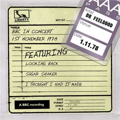 Dr Feelgood - BBC In Concert (1st November 1978)/Dr Feelgood