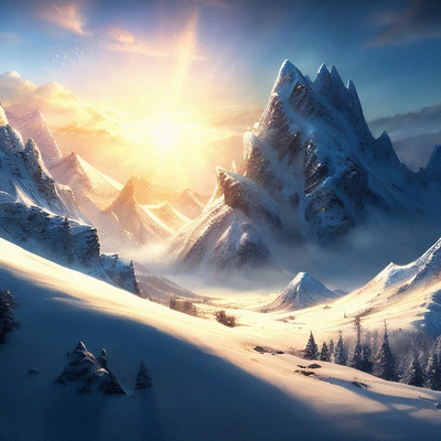 Snowy Mountains/Gold Piano Background Music