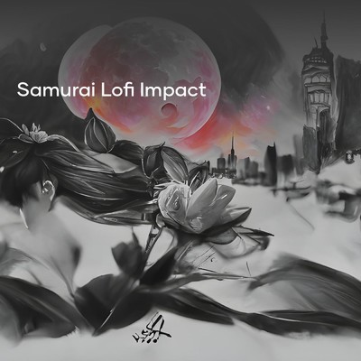 Cherry blossoms dance in the wind at night/samurai lofi impact