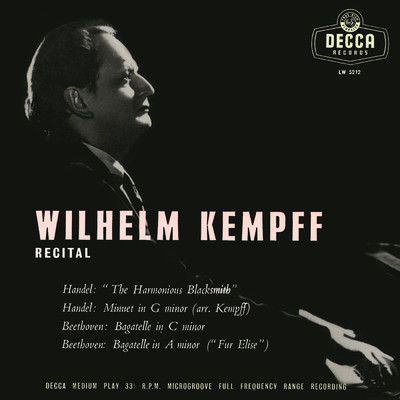 シングル/J.S. Bach: Nun komm, der Heiden Heiland, BWV 659 (Arr. Kempff for Piano)/ヴィルヘルム・ケンプ