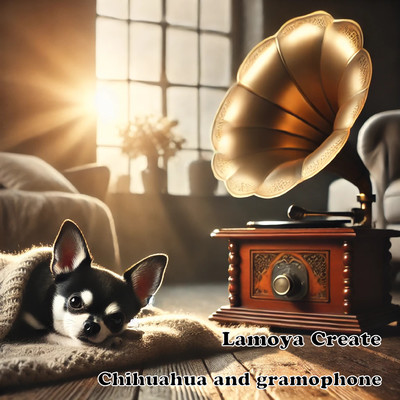 Chihuahua and gramophone/Lamoya Create