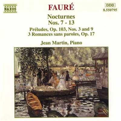 シングル/フォーレ: 3つの無言歌 Op.17 - No. 3 in A-Flat Major/ジャン・マルタン(ピアノ)