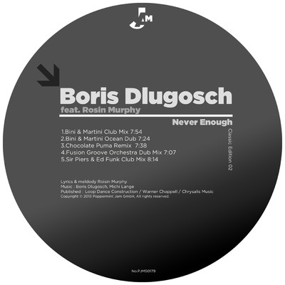 Never Enough (Bini & Martini Ocean Dub Mix)/Boris D'lugosch／ロイシーン・マーフィー