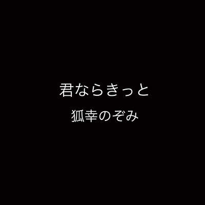 君ならきっと/狐幸のぞみ