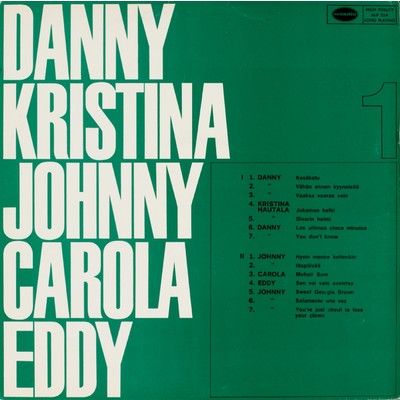 アルバム/Danny Kristina Johnny Carola Eddy 1/Danny Kristina Johnny Carola Eddy