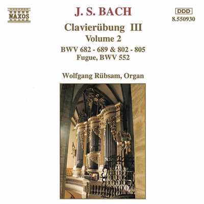 J.S. バッハ: 深き苦しみの淵より、われ汝に呼ばわる BWV 686/ヴォルフガンク・リュプザム(オルガン)