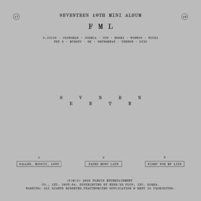 アルバム/SEVENTEEN 10th Mini Album ‘FML'/SEVENTEEN